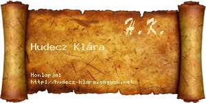 Hudecz Klára névjegykártya